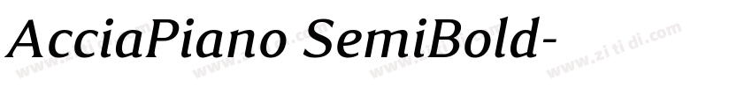 AcciaPiano SemiBold字体转换